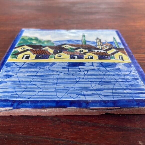 Italian Majolica Tile Trivet - Picture 2 of 3